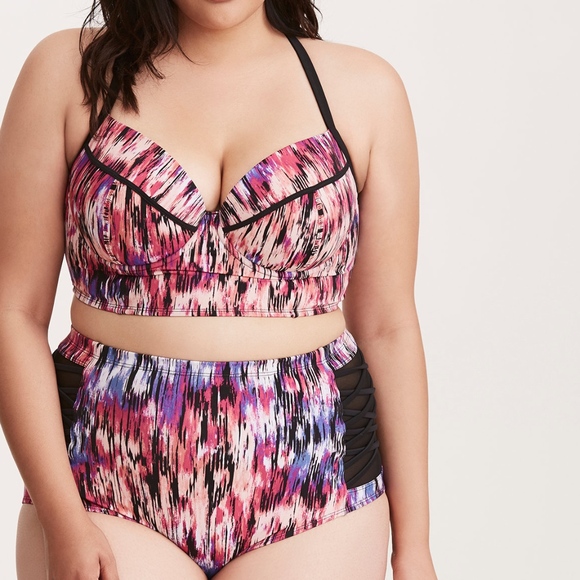 torrid Other - Mirage Strappy Mesh High Waist Swimsuit Bottom 5x